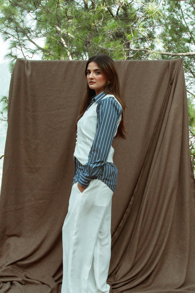 White Vest & Pants Set - Marasim
