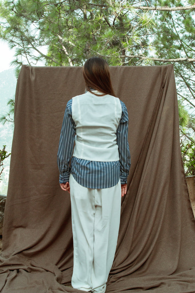 White Vest & Pants Set - Marasim