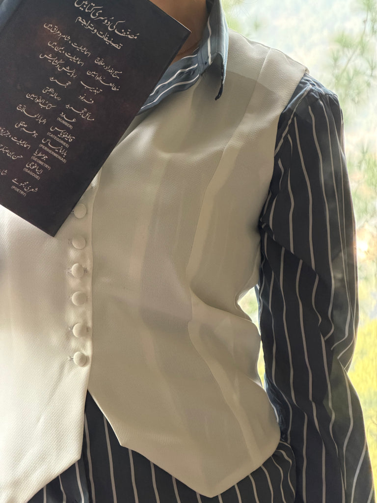 White Vest & Pants Set - Marasim