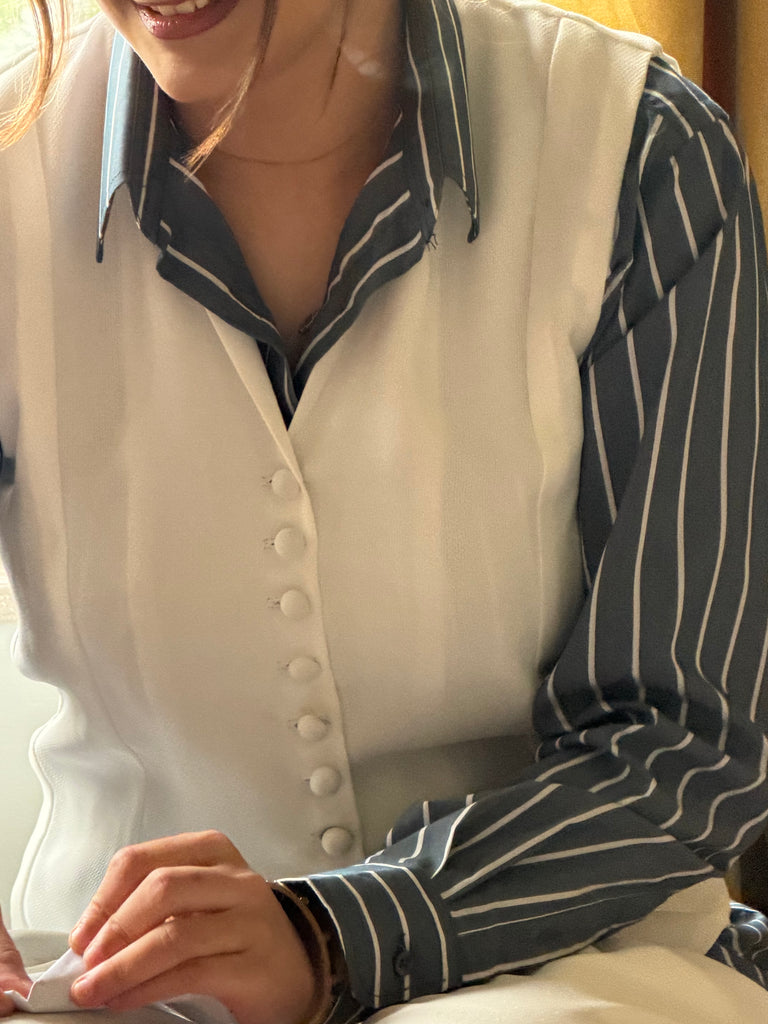 White Vest & Pants Set - Marasim