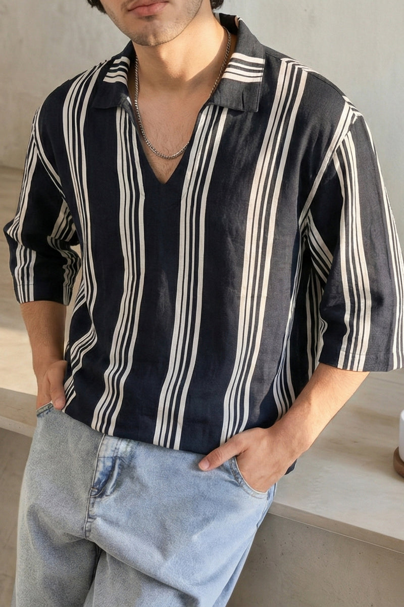 Dhoop - Black Line Shirt