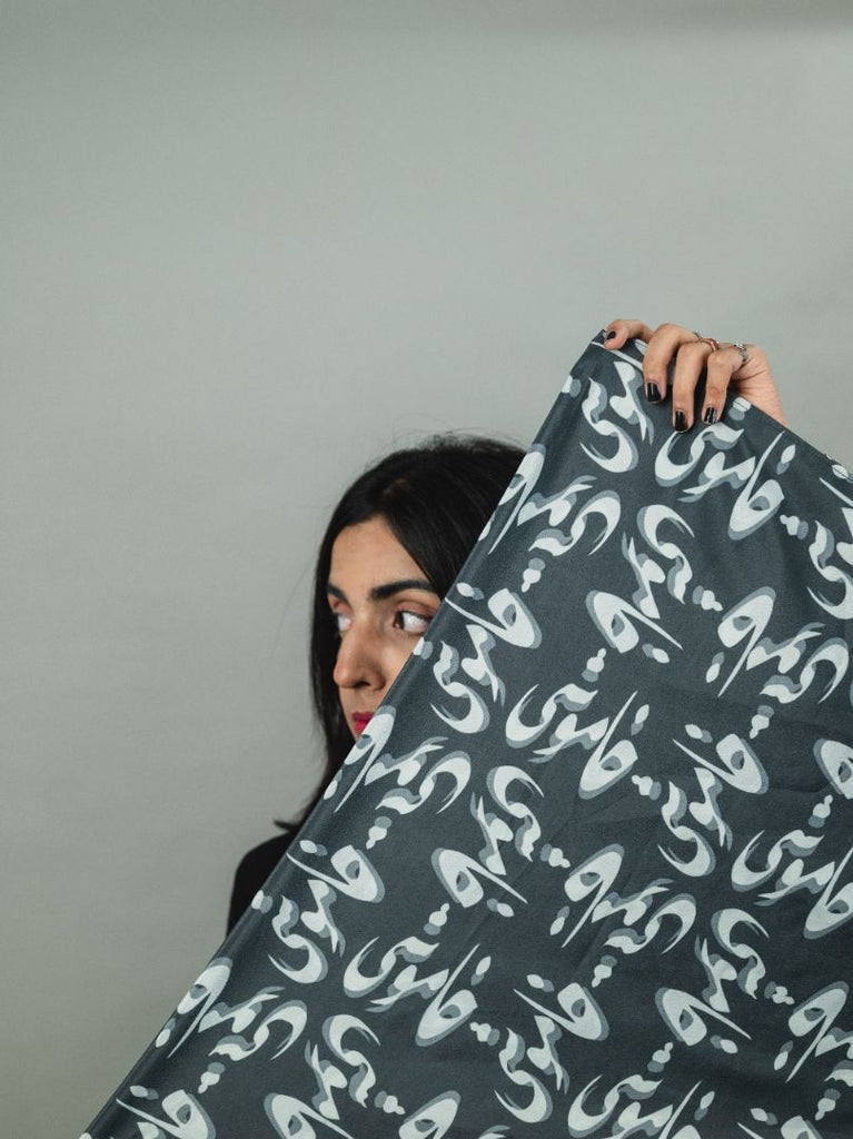 Khamoshi repeated Blue - Unisex Scarf