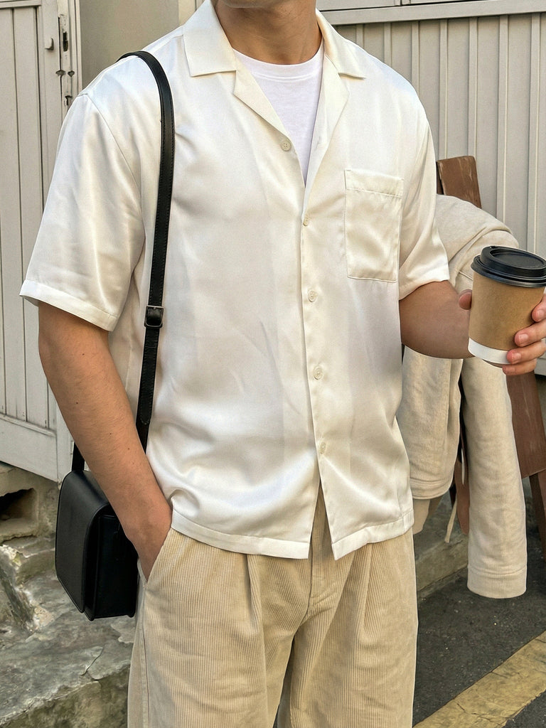 Dhoop - Plain White Cuban Shirt