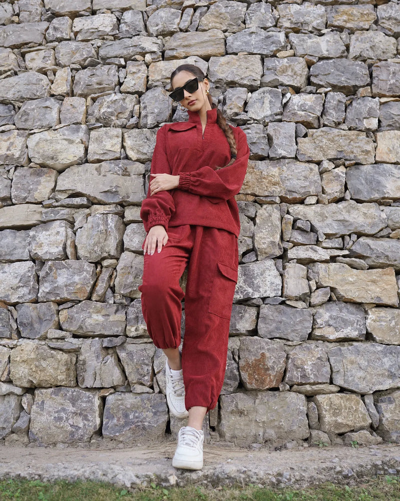 Red Corduroy Set