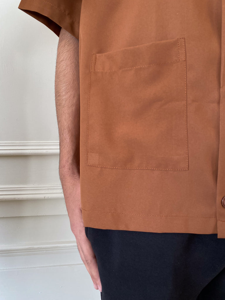 Dhoop - Plain Brown Cuban Shirt