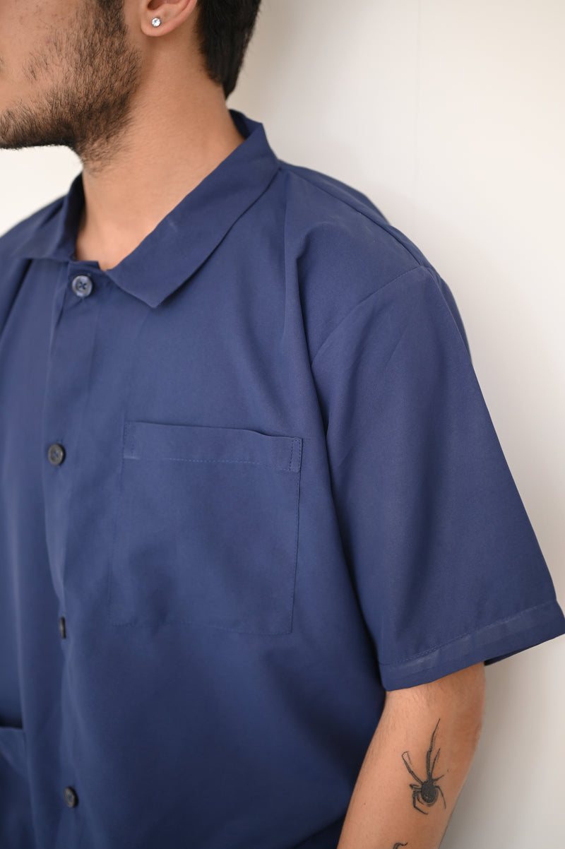 Dhoop - Plain Blue Cuban Shirt